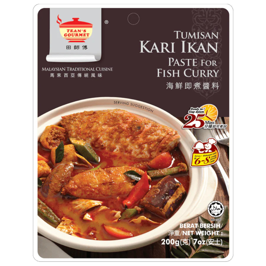 Tean's Gourmet Tumisan Ikan Kari Paste for Fish Curry 200g