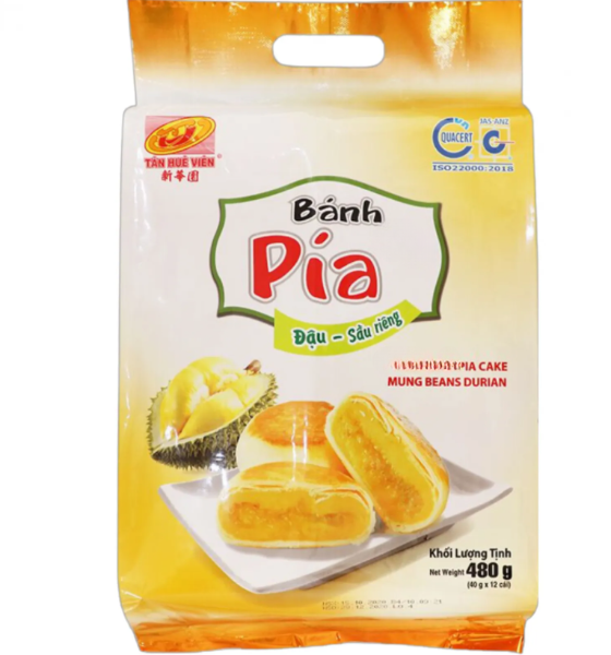 Tan Hue Vien Mung Bean Durian Pia Cake 480g