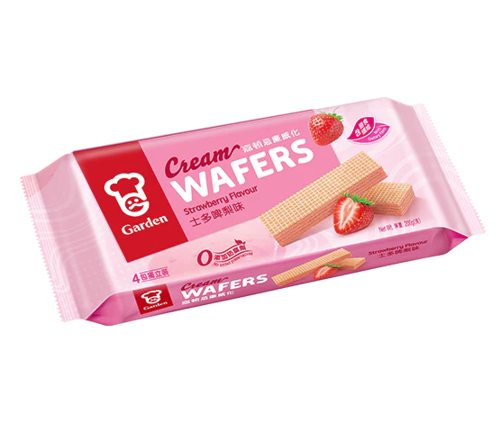 Garden Strawberry Flavour Cream Wafers 200g