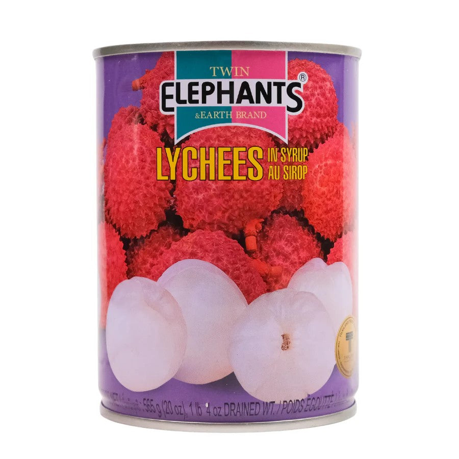 Twin Elephants Lychees in Syrup 565g
