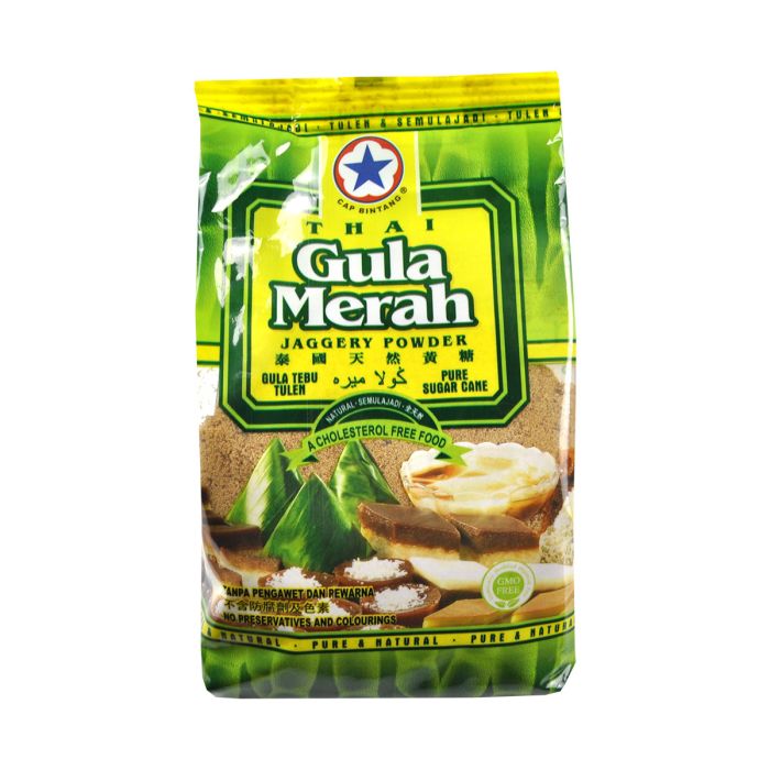 Cap Bintang Jaggery Powder Thai Pure Sugar Cane 500g