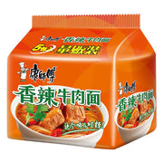 Kang Shi Fu Hot & Spicy Beef Flavour Instant Noodles 5p
