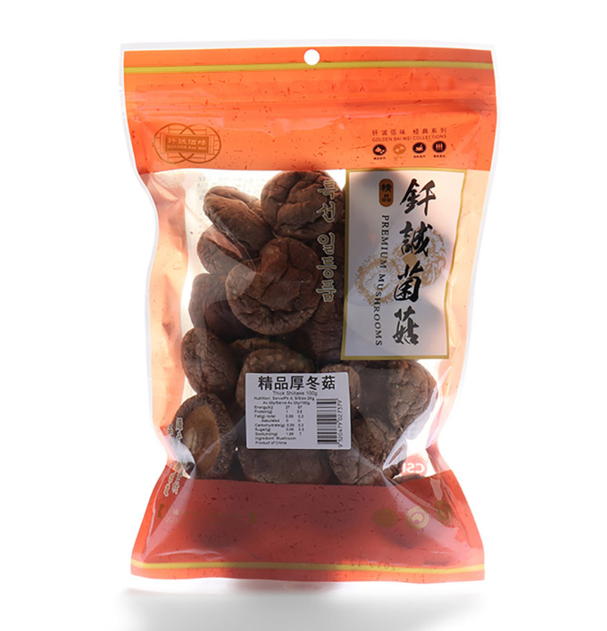 Golden Bai Wei Dried Thick Mushroom 100g