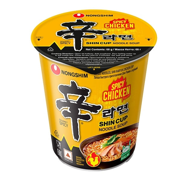 Nongshim Spicy Chicken Shin Cup Noodle Soup 68G