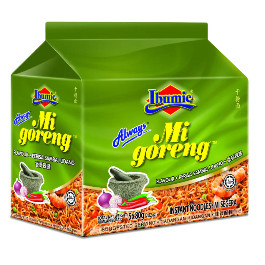 Ibumie Always Mi Goreng Sambal Udang Instant Noodles 5*80g