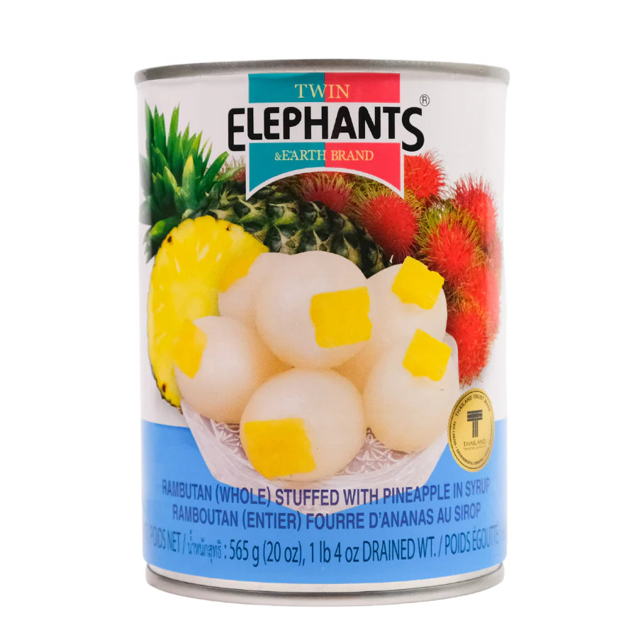 Twin Elephants Rambutan Stuffed with Pineapple in Syrup 565g – ARC ...