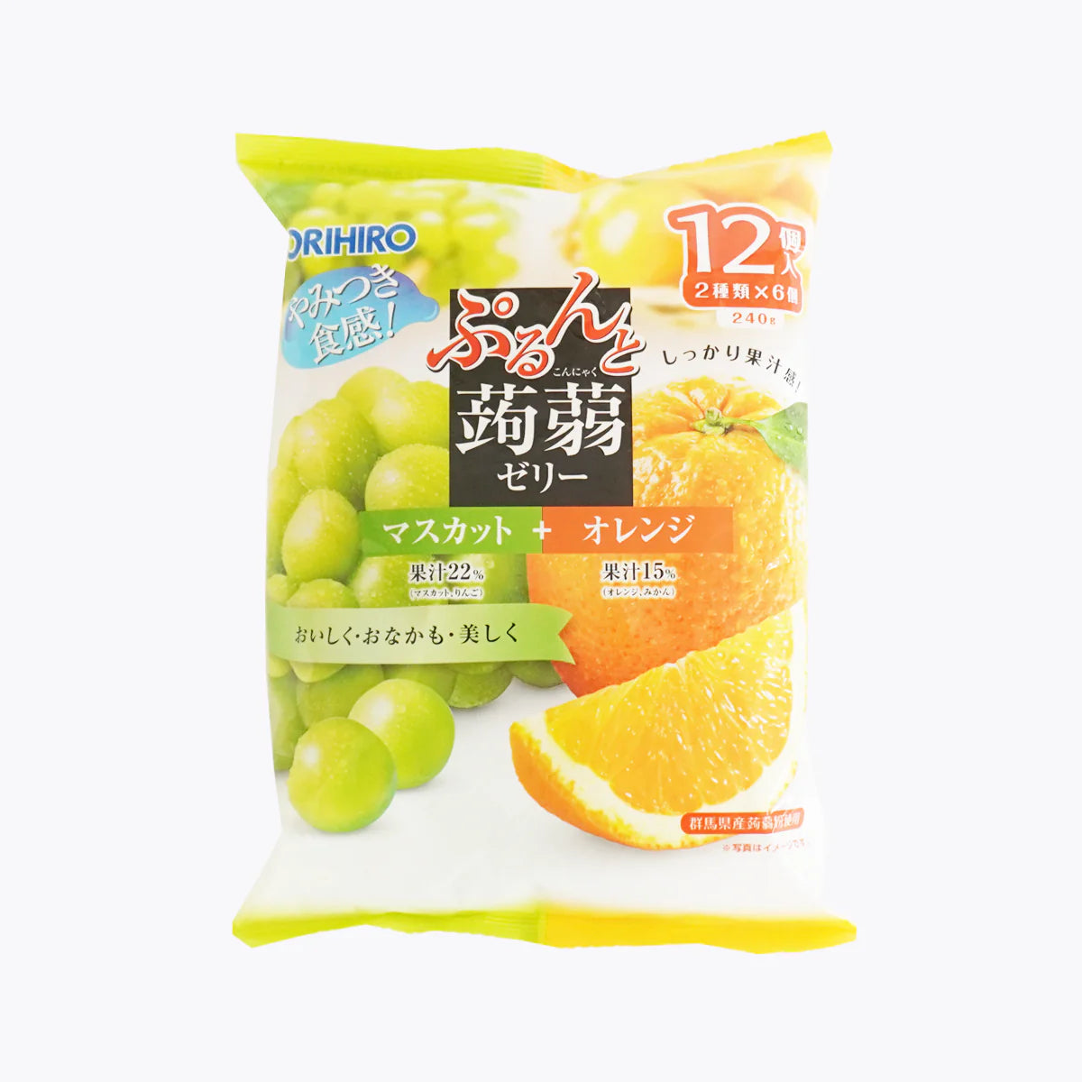 Orihiro Pouch Orange and Muscat Konjac Jelly 240g