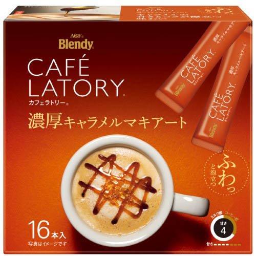 AGF Blendy Cafe Latory Stick Rich Caramel Macchiato 16 sticks