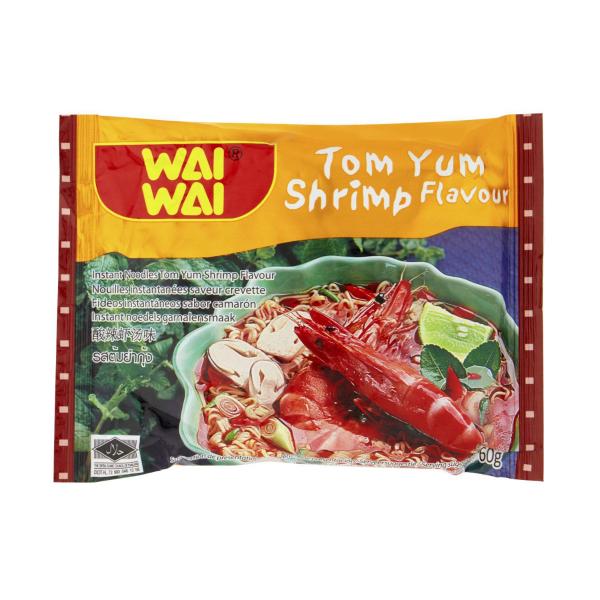Wai Wai Tom Yum Shrimp Flavour Instant Noodles 60g