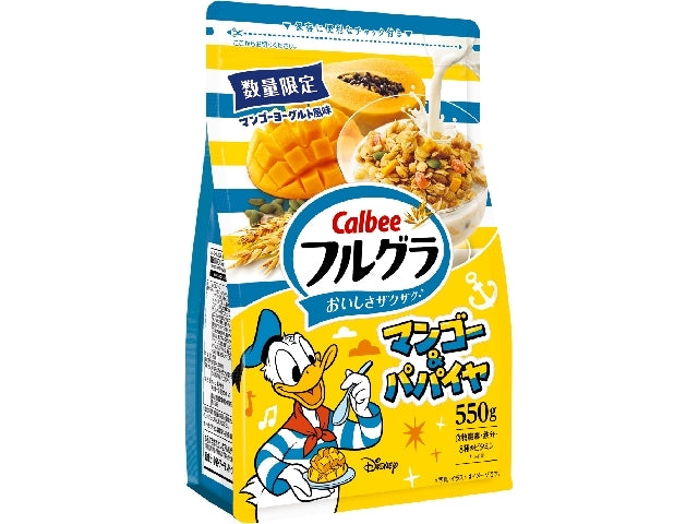Frugra Calbee Fruit Granola Cereal Mango & Papaya 550g
