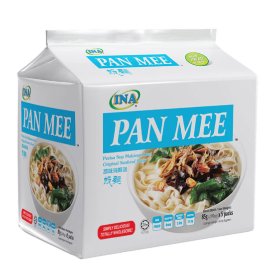 INA Pan Mee Original Seafood Soup Instant Noodle 5 Packs