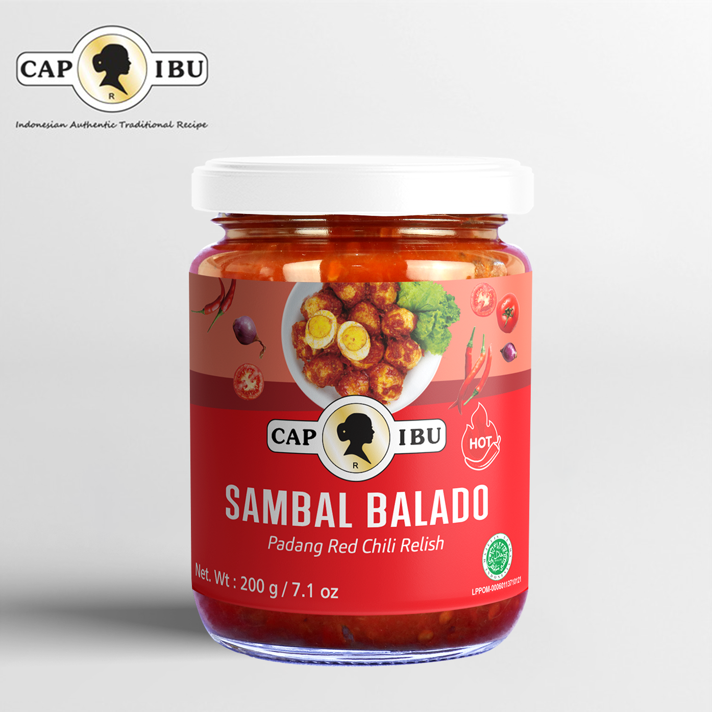 Cap Ibu Sambal Balado (Padang Chili Sauce) Hot 220g