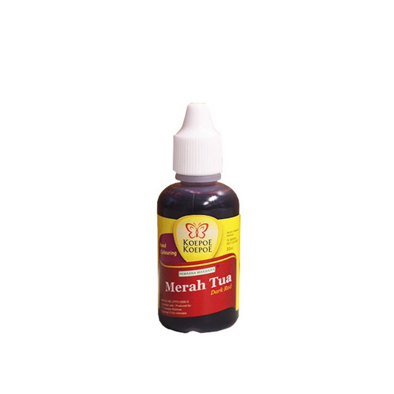Koepoe Koepoe Merah Tua (Dark Red) Food Colouring 30ml