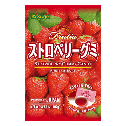 Kasugai Strawberry Gummy Candy 102g