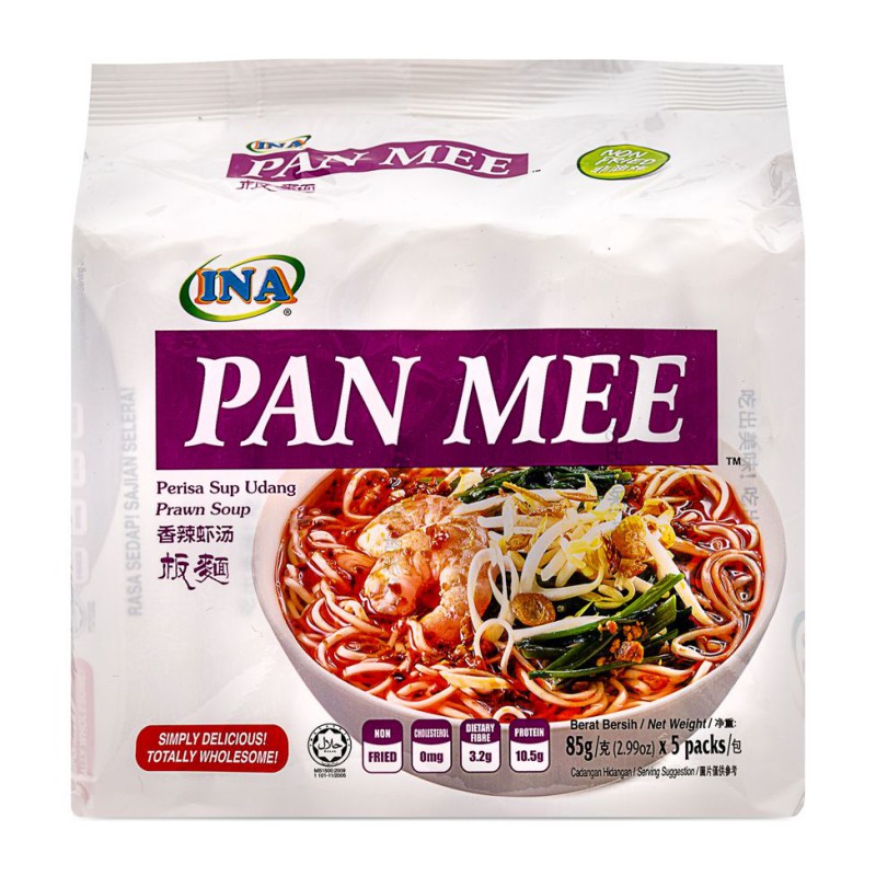 Ina Pan Mee Prawn Soup Flavour Instant Noodles 5 Packs