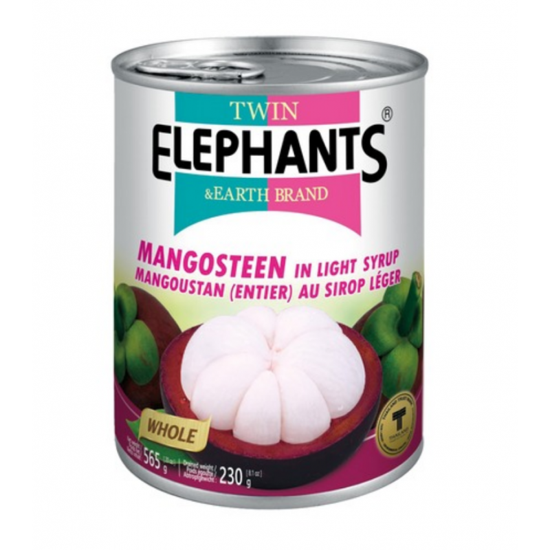 Twin Elephants Mangosteen in Light Syrup 565g