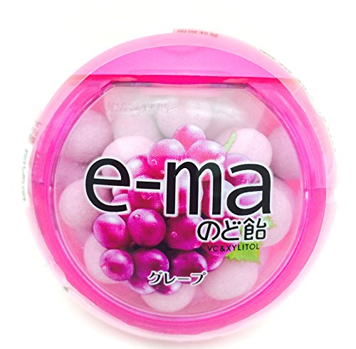 Uha E-ma Vitamin C & Xylitol Throat Candy Grape Flavours 33g