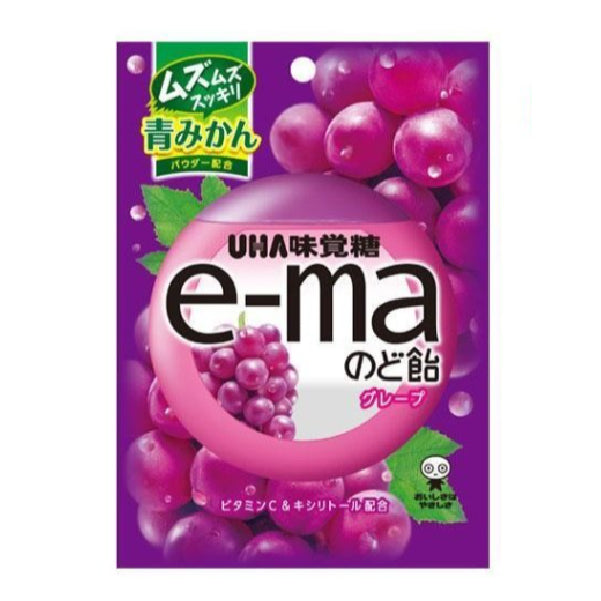 Uha E-ma Grape Flavour Throat Candy 50g