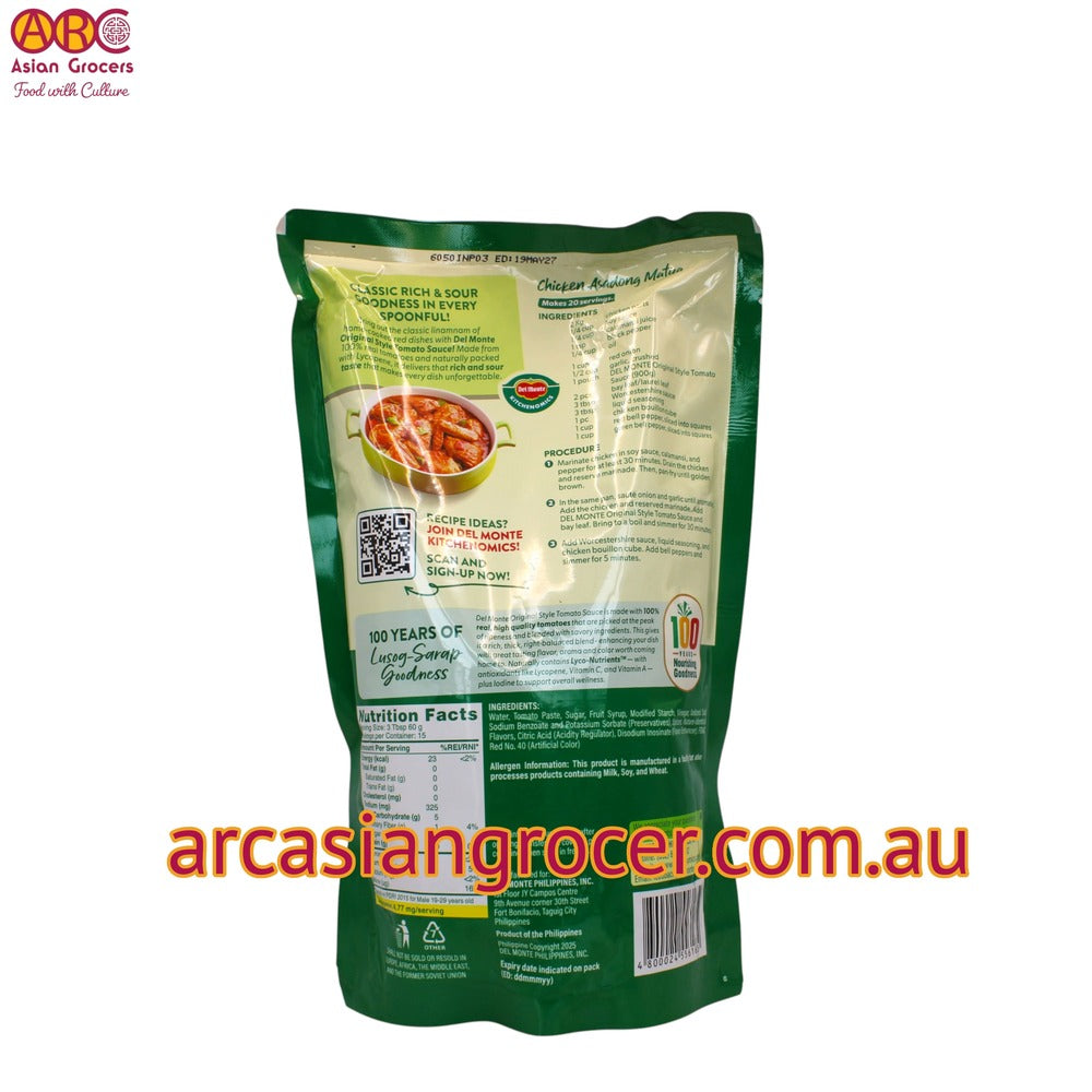 Del Monte Original Style Tomato Sauce 900g