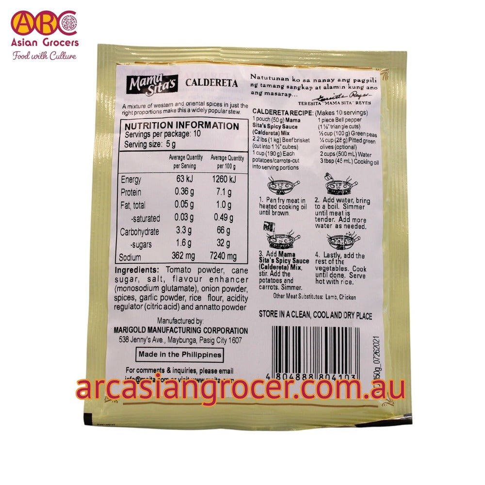Mama Sita's Caldereta Mix Spicy Sauce 50g