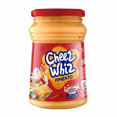 Kraft Cheez Whiz Pimiento Jar 440g (Best Before: 03-02-2028)