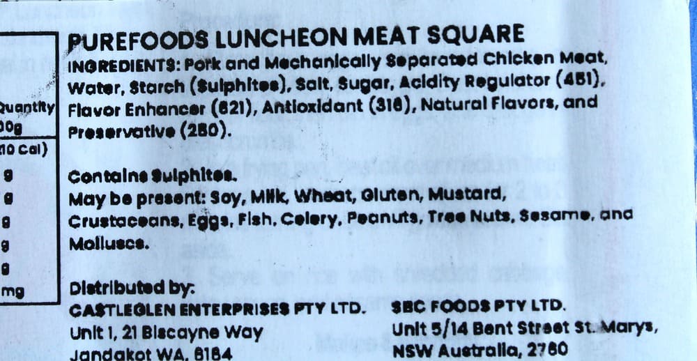 Pure Foods Luncheon Meat 340g