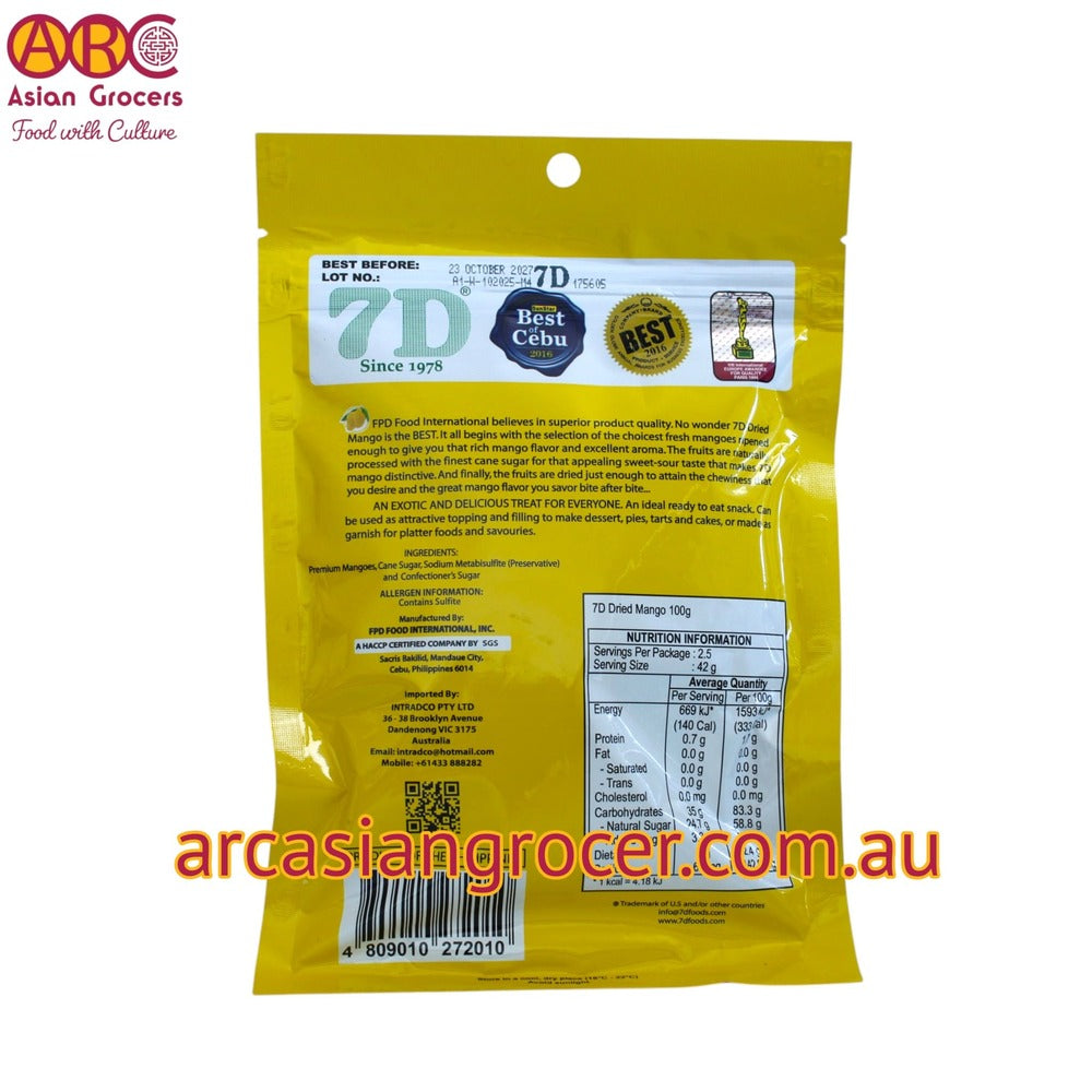 7D Dried Mangoes 100g
