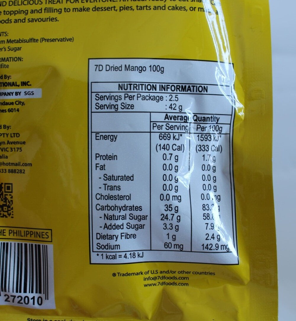 7D Dried Mangoes 100g