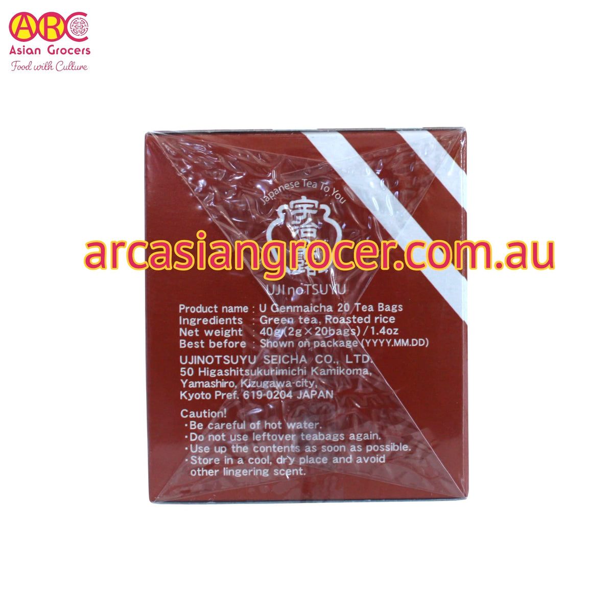 Ujinotsuyu Genmaicha Japanese Tea with Roasted Rice 20 Sachets