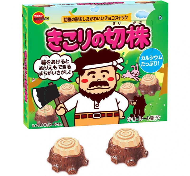 Bourbon Tree Stump Shaped Chocolate Biscuits 66G