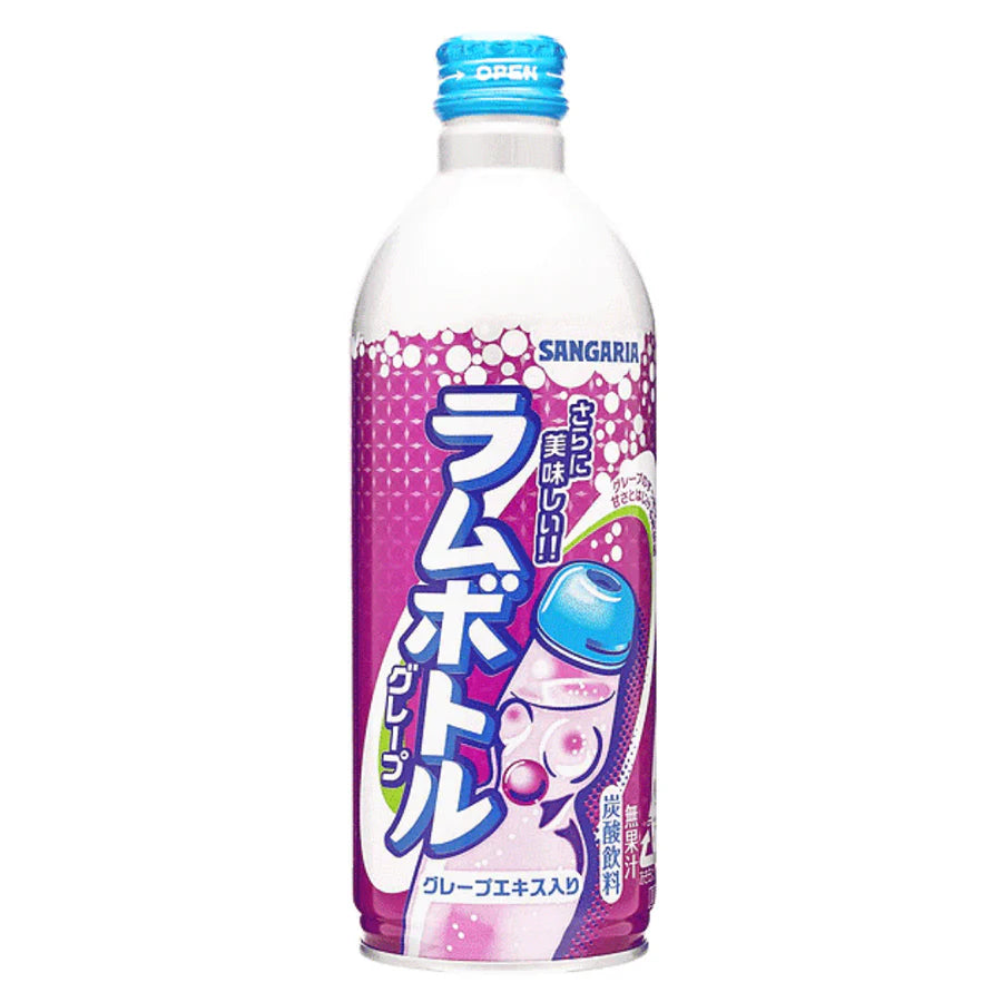 Sangaria Grape Flavoured Ramune Drink 500ml