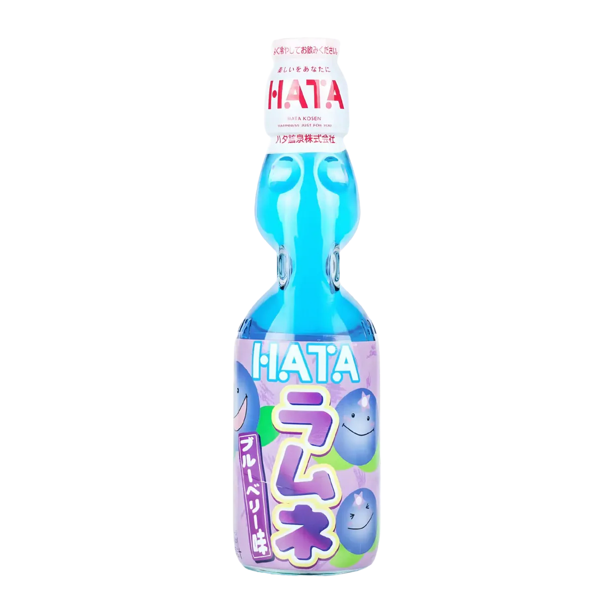 Hata Blueberry Flavour Ramune Soda 200ml (Glass Bottle)