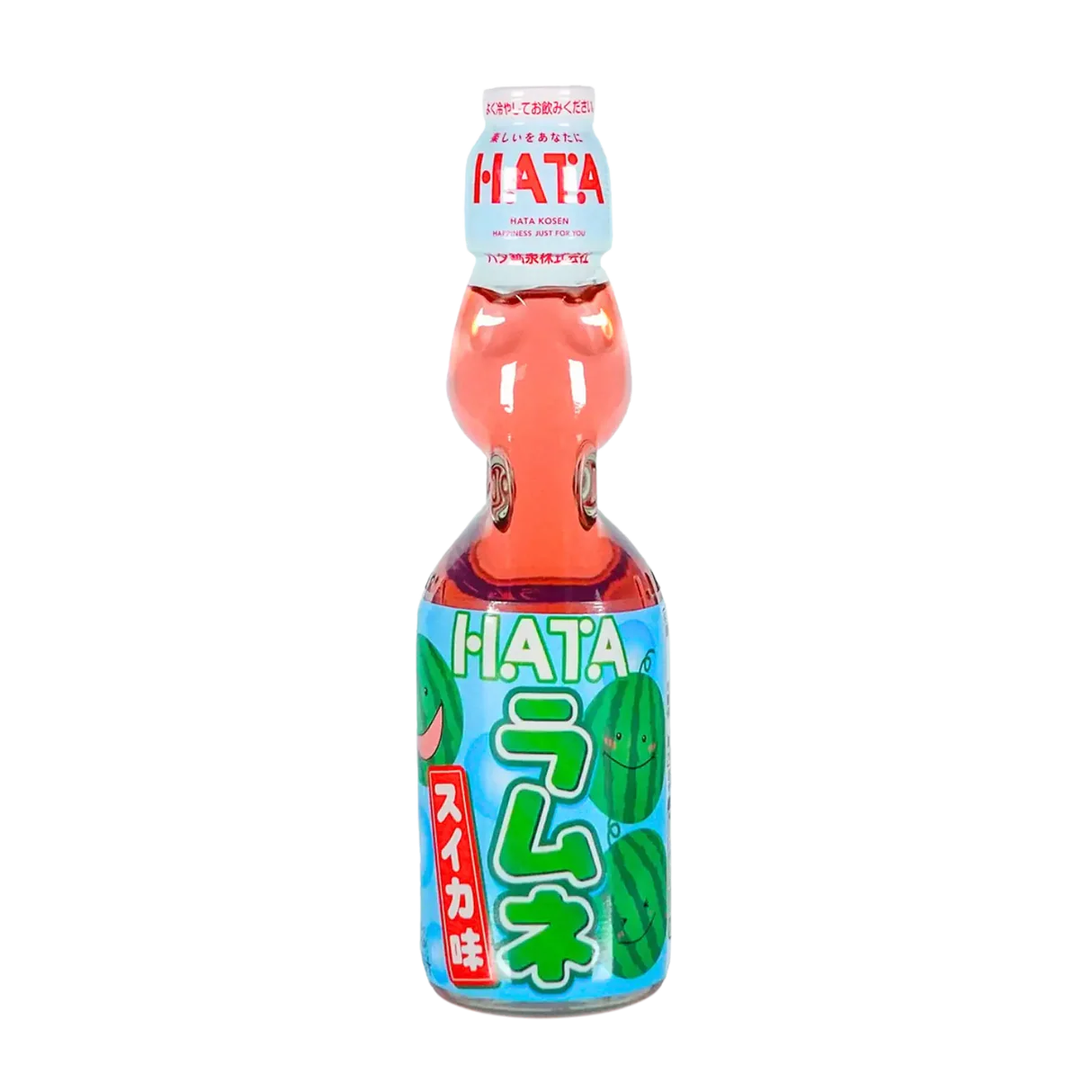 Hata Watermelon Flavour Ramune Soda 200ml (Glass Bottle)