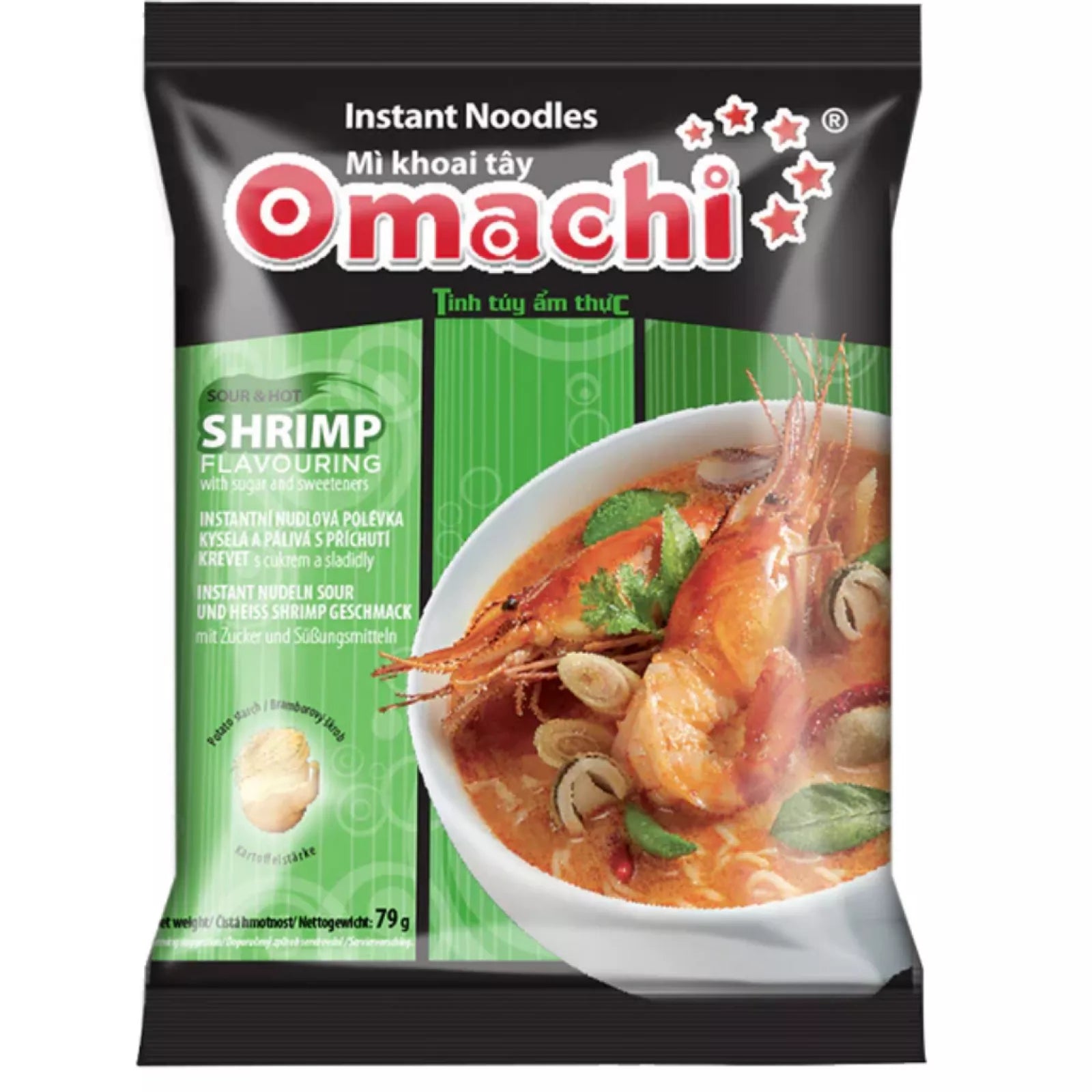 Omachi Shrimp Flavour Instant Noodles 79g