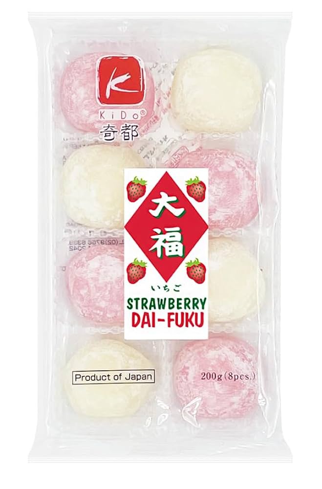 Kido Strawberry & Cream Flavour Mochi 200g