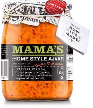 Mama's Ajvar Mild Roasted Red Pepper Spread 550g