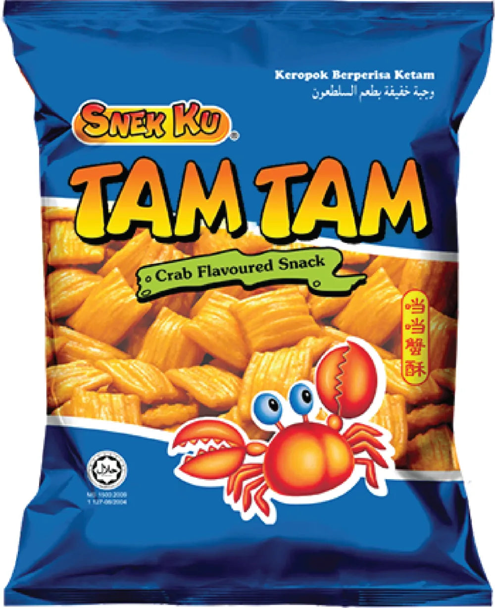 Snek Ku Tam Tam Crab Flavoured Snacks 80g