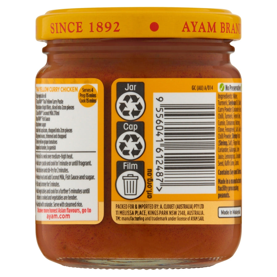 Ayam Thai Yellow Curry Paste 185g