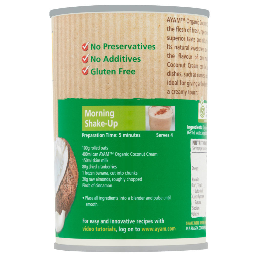 Ayam Organic Coconut Cream 400ml
