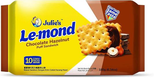 Julie's Le-mond Chocolate Hazelnut Puff Sandwich 180g