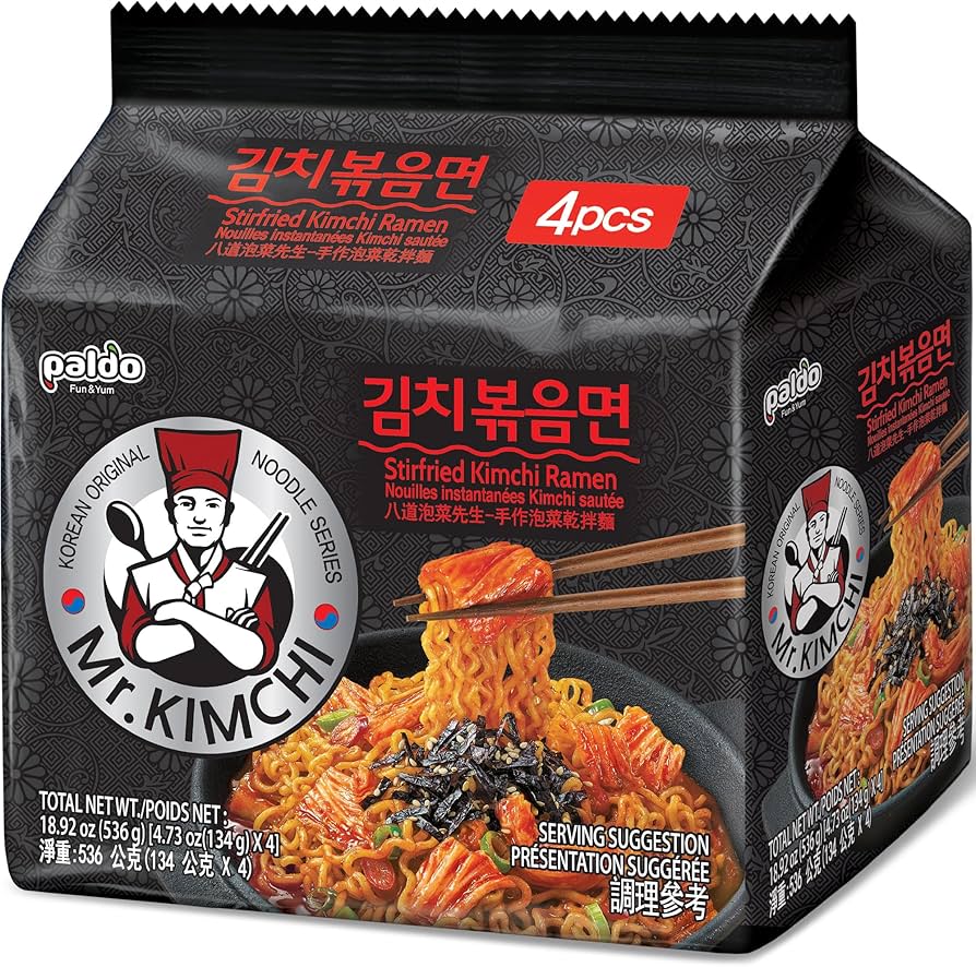 Paldo Mr. Kimchi Stirfried Kimchi Ramen 4 Packs