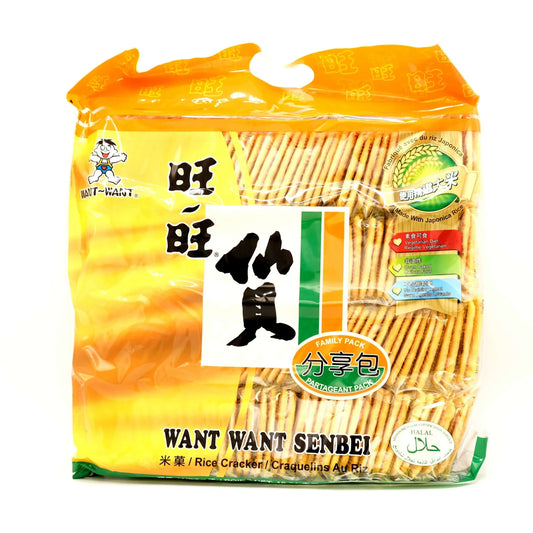 Want-Want Senbei Rice Cracker (Family Pack) 520g