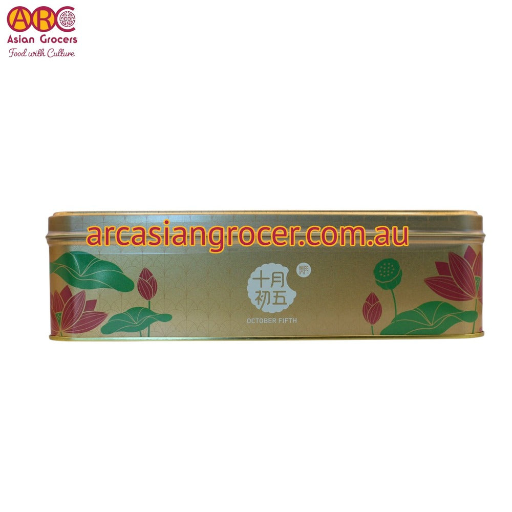 October Fifth Lotus Seed Paste Mooncake 4 Pieces 750g (Best Before: 20-12-2026)