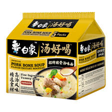 Baixiang Artificial Pork Bone Soup Flavour Instant Noodle 5 Packs (Best Before: 16-11-2026)