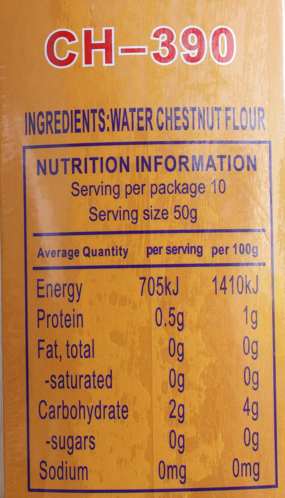 CAG Water Chestnut Flour 500g