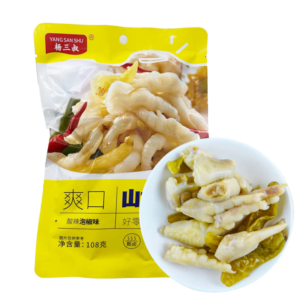 Yang San Shu Pickled Pepper Flavour Chicken Feet 108g