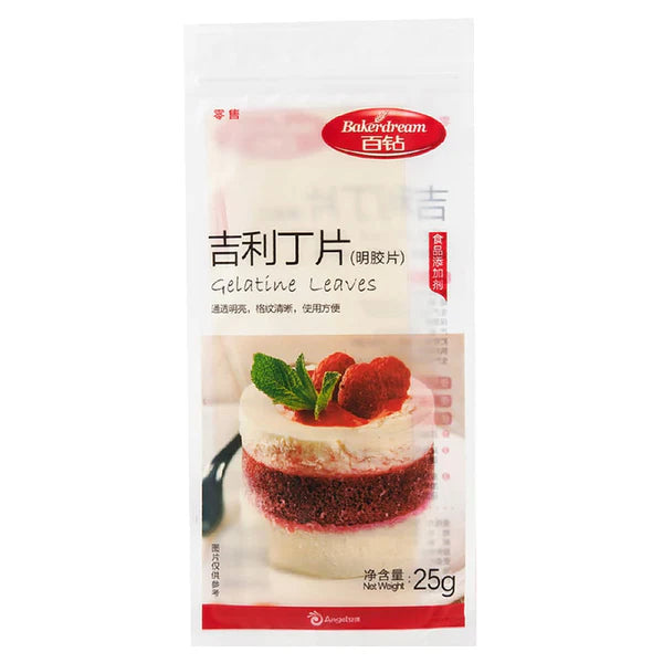 Bakerdream Gelatine Leaves 25g
