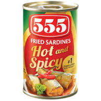 555 Fried Sardines Hot & Spicy 155g (Best Before: 16-09-2028)