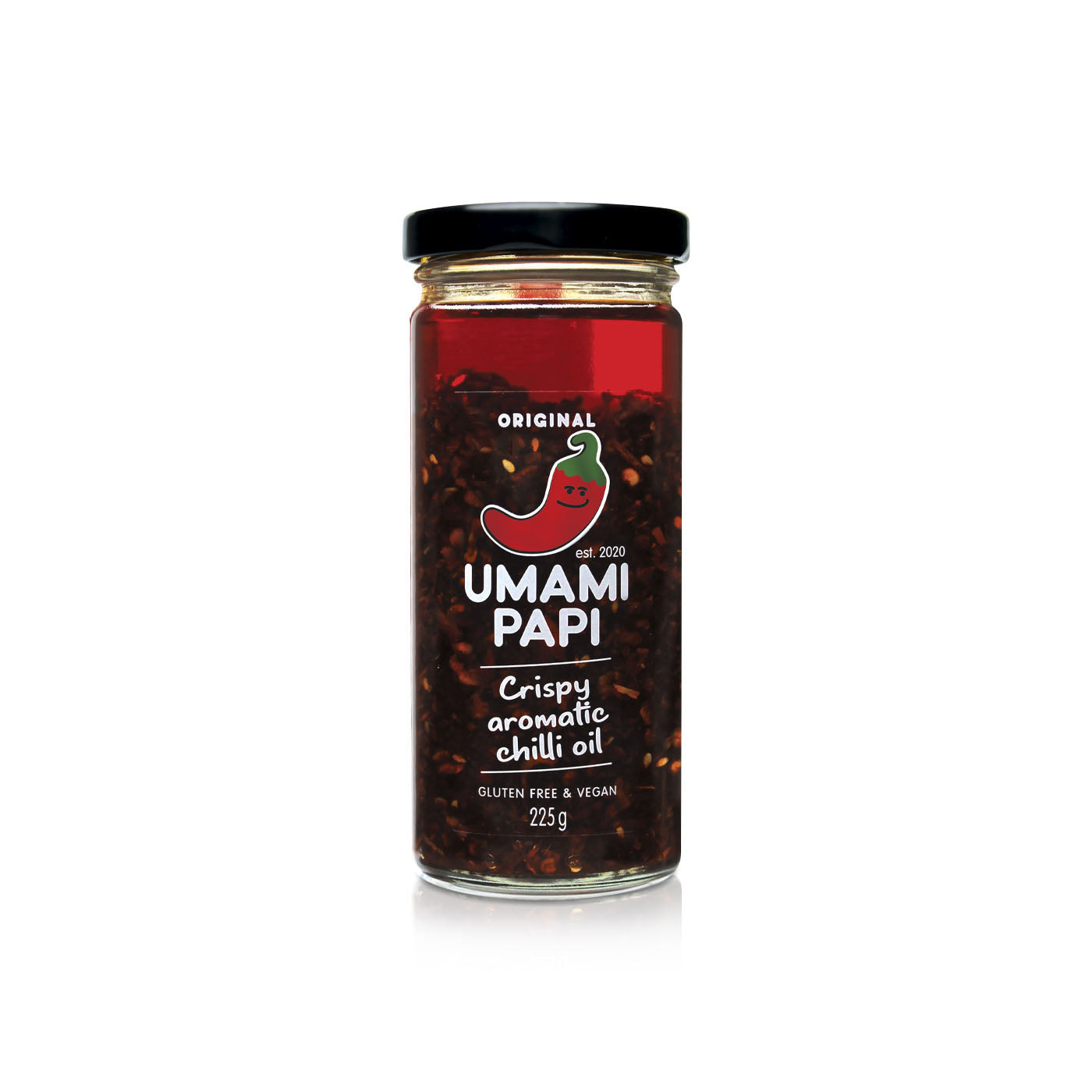 Umami Papi Original Crispy Aromatic Chilli Oil - Gluten Free & Vegan 225g