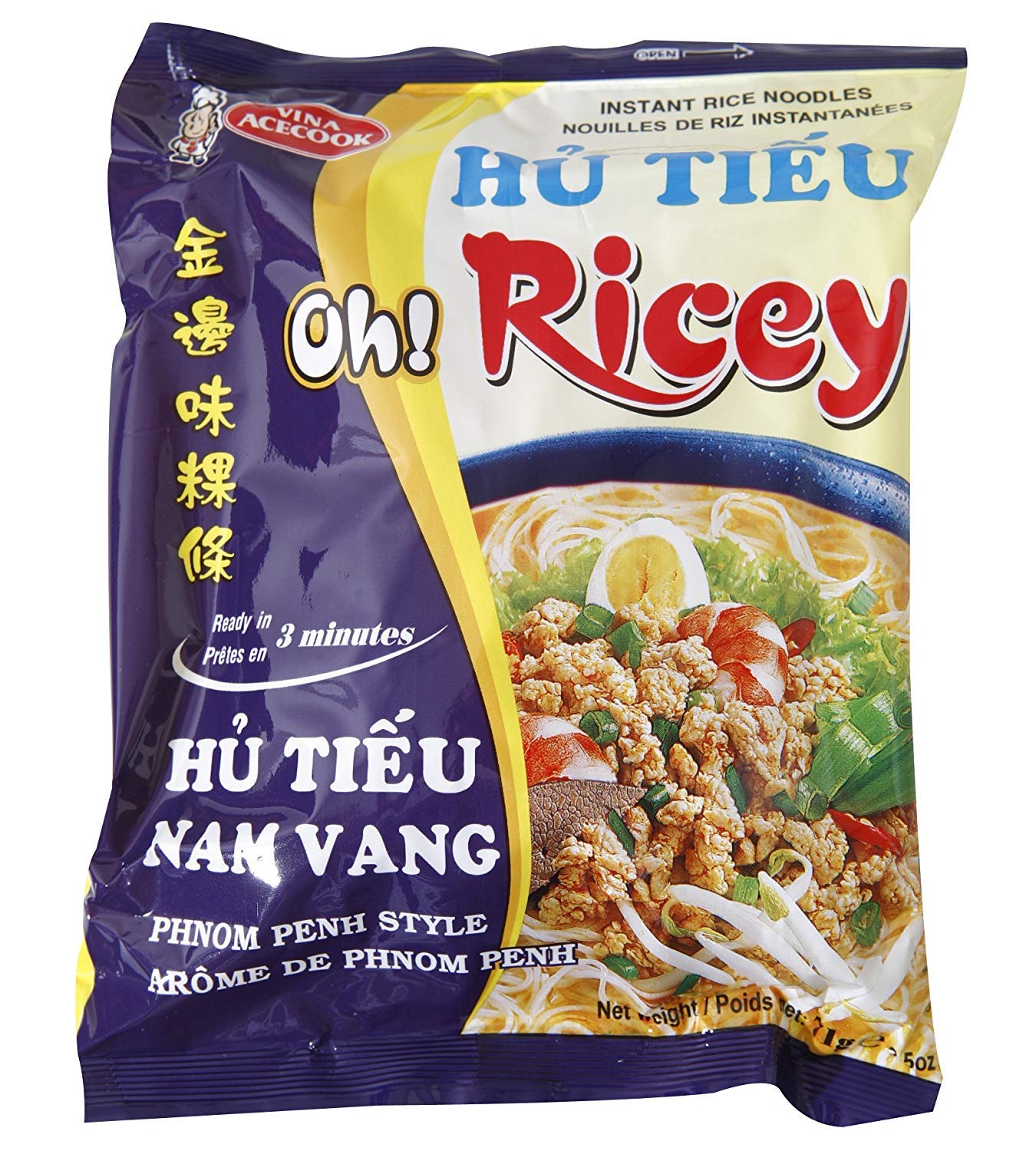 Acecook Oh! Ricey Instant Rice Noodles Phnom Penh Style Flavour 71g